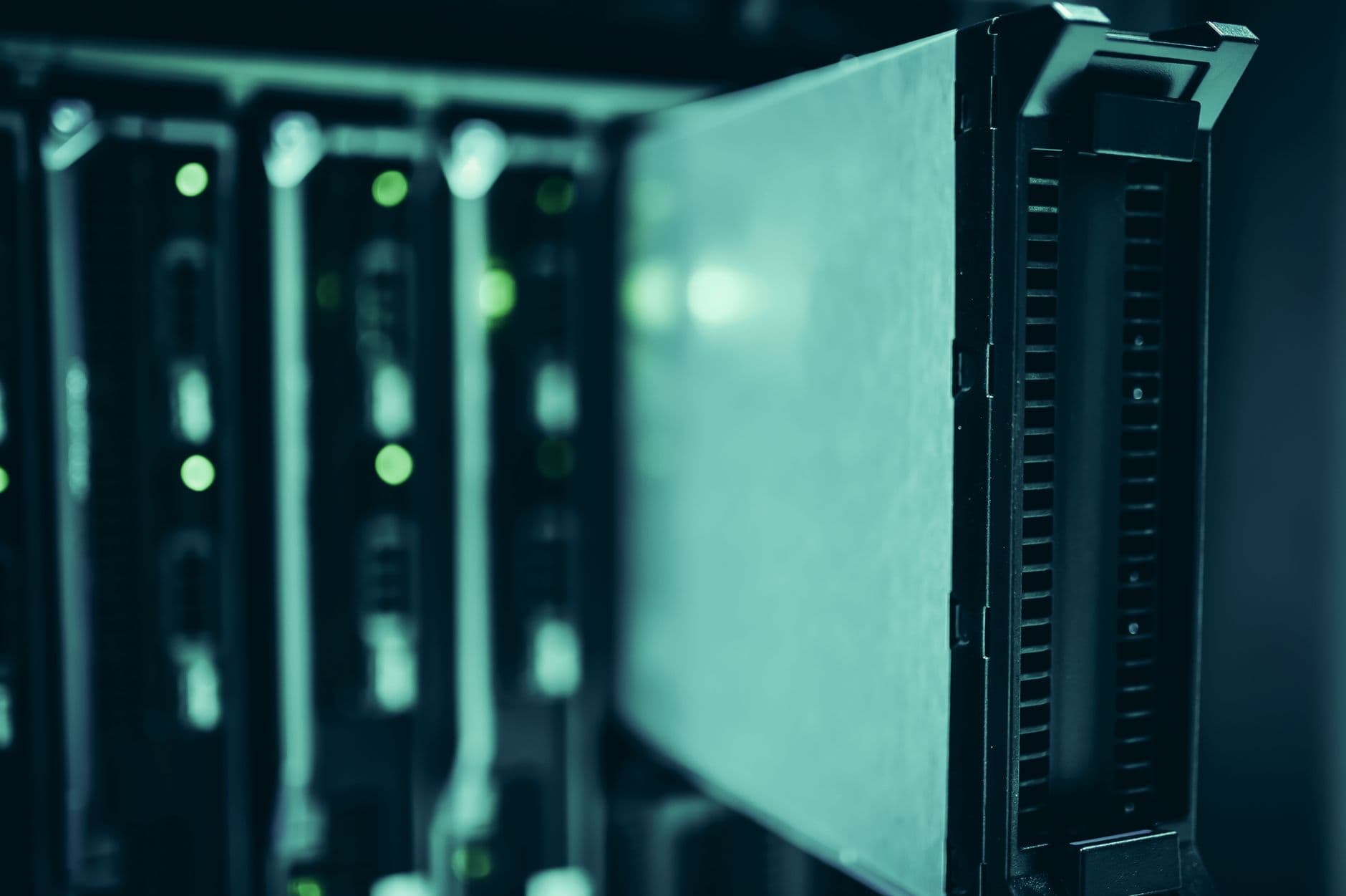 Racks of servers in a data centre