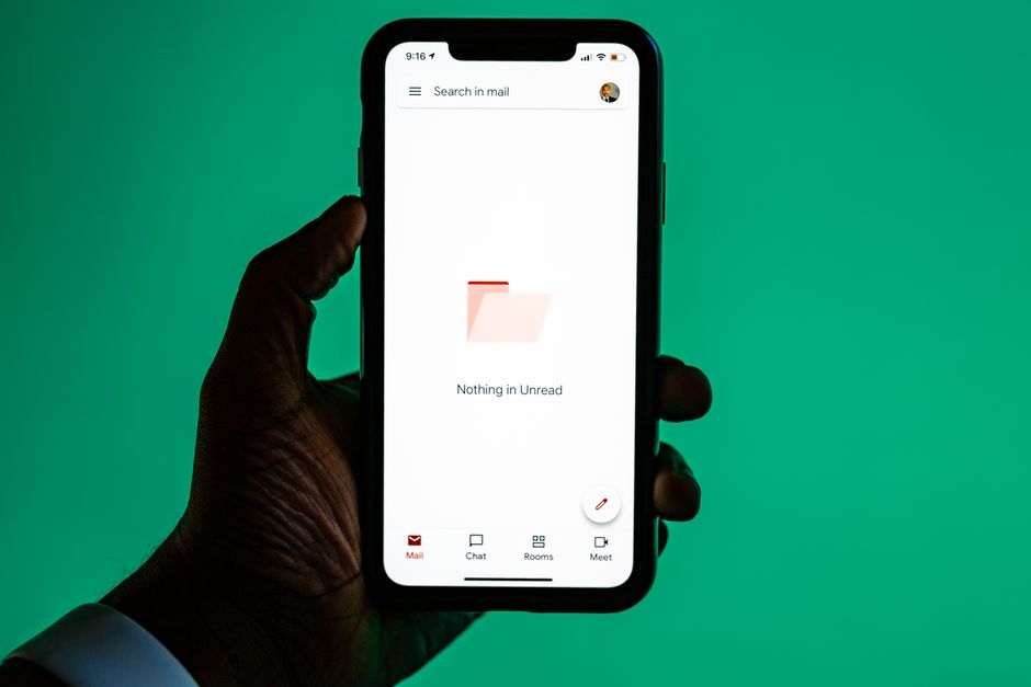 An unexpected email opened on a phone